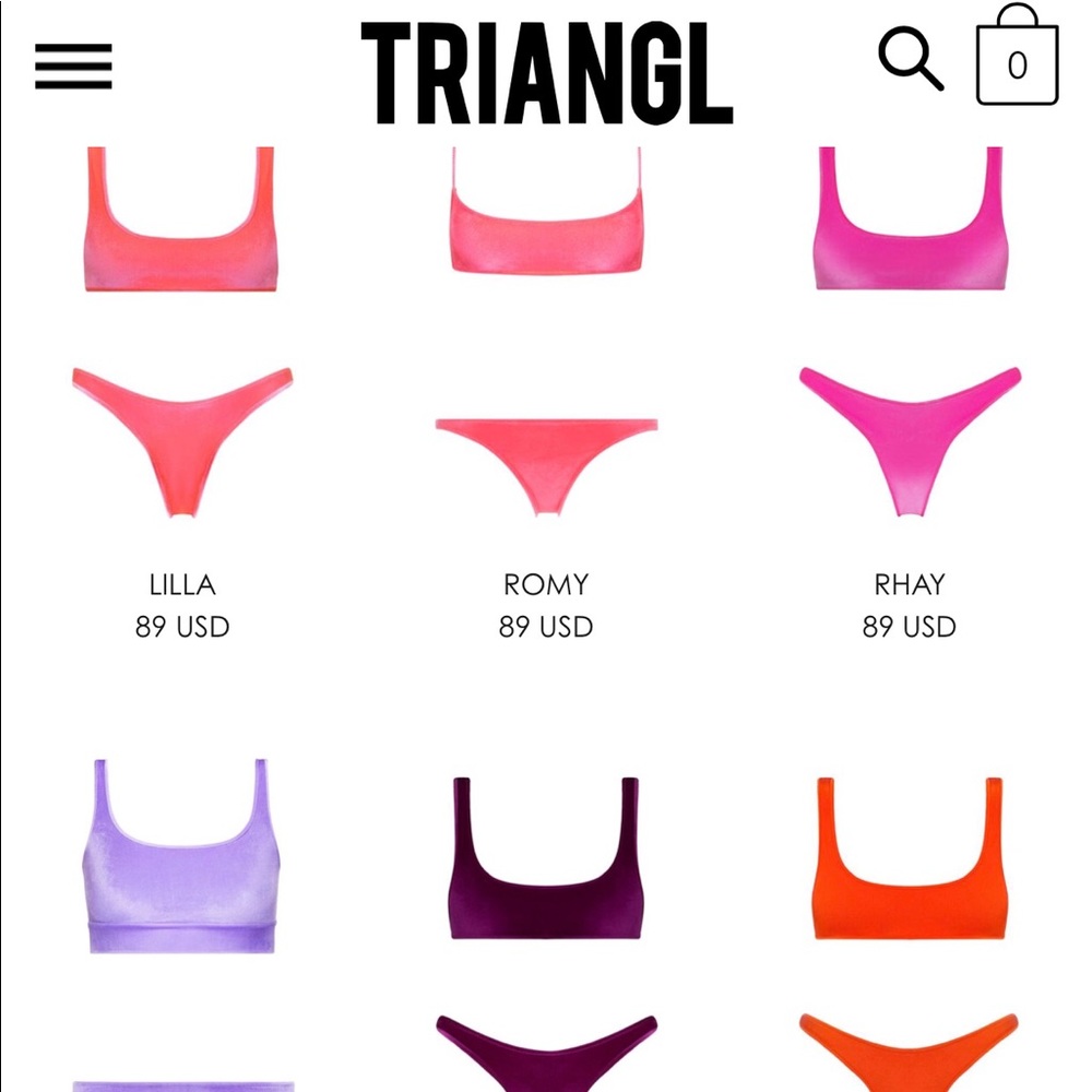 ISO triangl swim similar to these styles M/XS